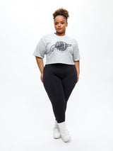 Thumbnail 2 of Build Crop Tee - Heather Grey, 2 of 5