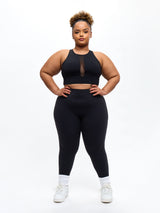 Thumbnail 4 of Airbrush Impact Sports Bra - Onyx Black, 4 of 6