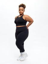 Thumbnail 5 of Airbrush Impact Sports Bra - Onyx Black, 5 of 6