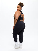 Thumbnail 6 of Airbrush Impact Sports Bra - Onyx Black, 6 of 6