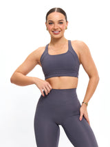 Every Day Airbrush Sports Bra - Blue Steel