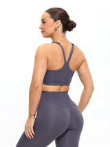 Every Day Airbrush Sports Bra - Blue Steel