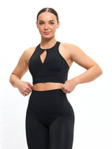 Thumbnail 3 of Colorado Zip Sports Bra - Onyx Black, 3 of 6