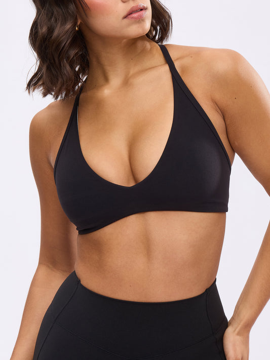 Girlfriend Reversible Sports Bra - Onyx Black / White