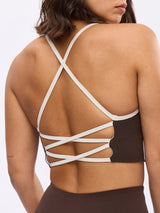 Thumbnail 3 of Reversible Nubre Crop - Bone / Cold Brew, 3 of 9