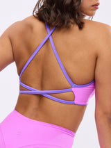 Thumbnail 5 of Girlfriend Reversible Sports Bra - Party Purple / Pop Rocks, 5 of 8