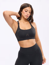 Thumbnail 4 of Airbrush Laser BTC Sports Bra - Onyx Black, 4 of 7