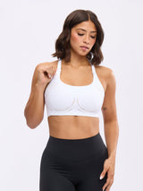 Thumbnail 1 of Airbrush Laser BTC Sports Bra - White, 1 of 7