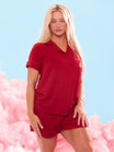 **PREORDER** Pajama Shorts Set - Red