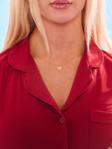 Thumbnail 4 of **PREORDER** Pajama Shorts Set - Red, 4 of 5