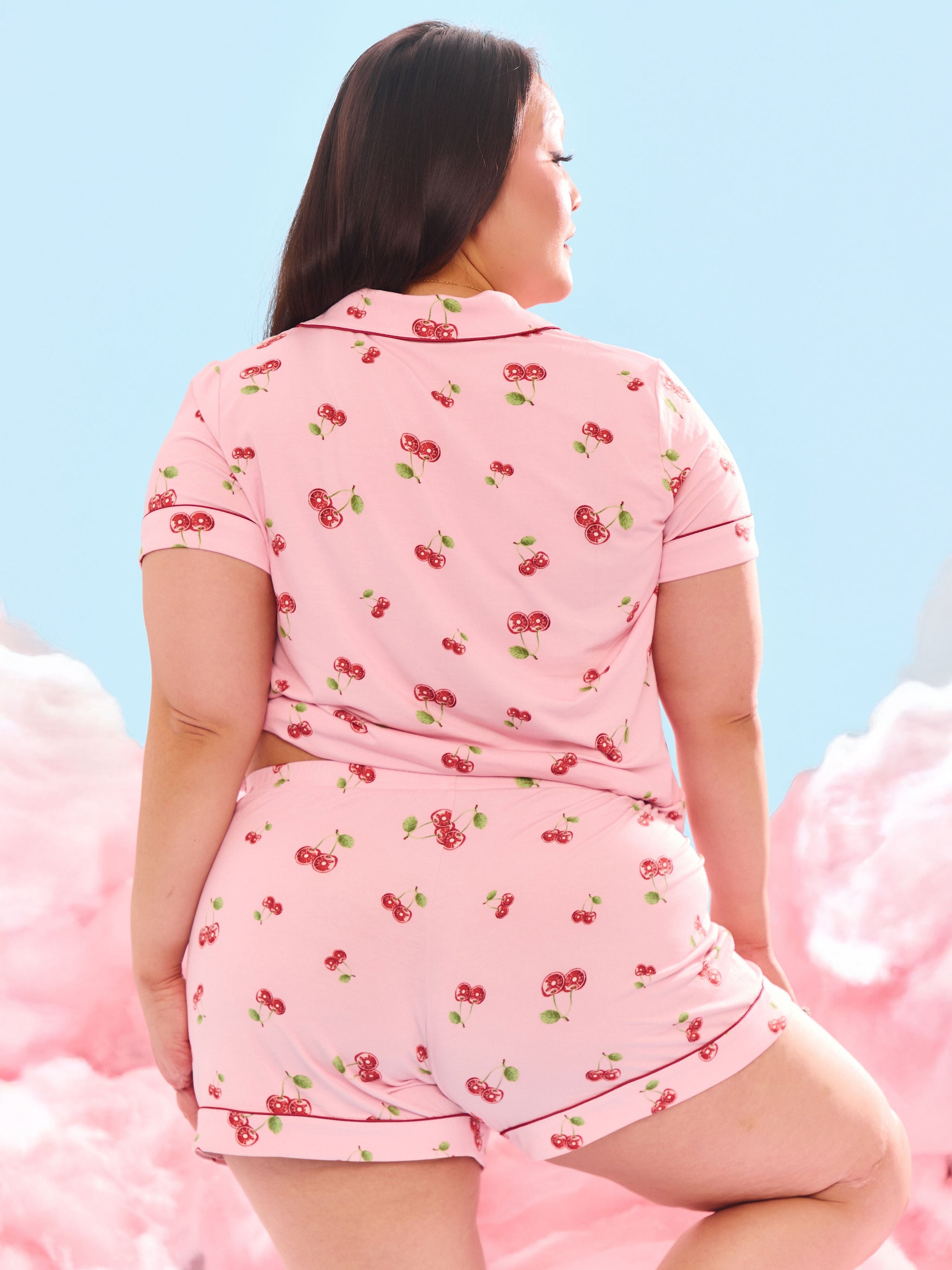 **PREORDER** Pajama Shorts Set - Cherry Print