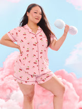 Thumbnail 1 of **PREORDER** Pajama Shorts Set - Cherry Print, 1 of 3