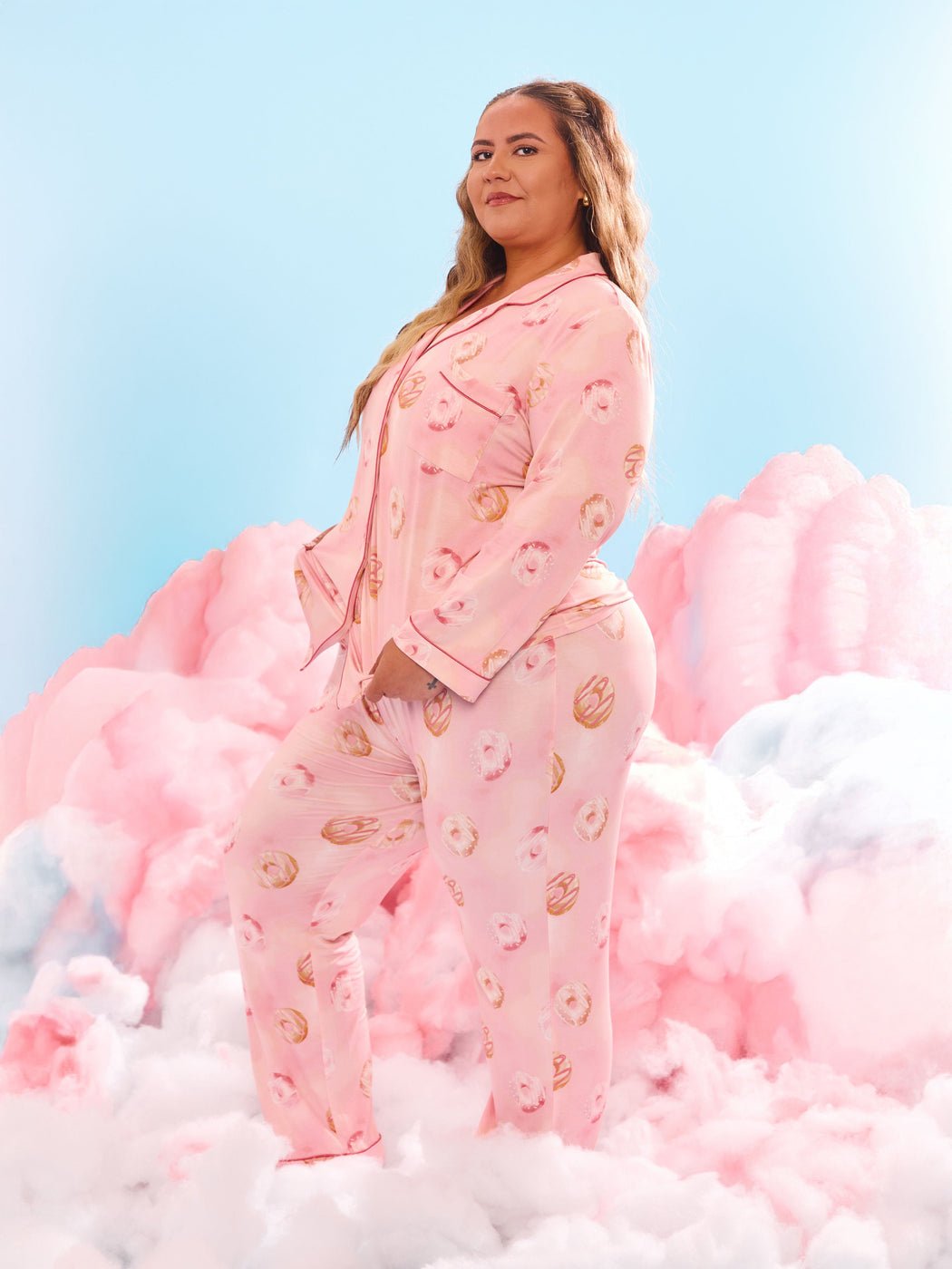 Pajama Pants Set - Donut Print