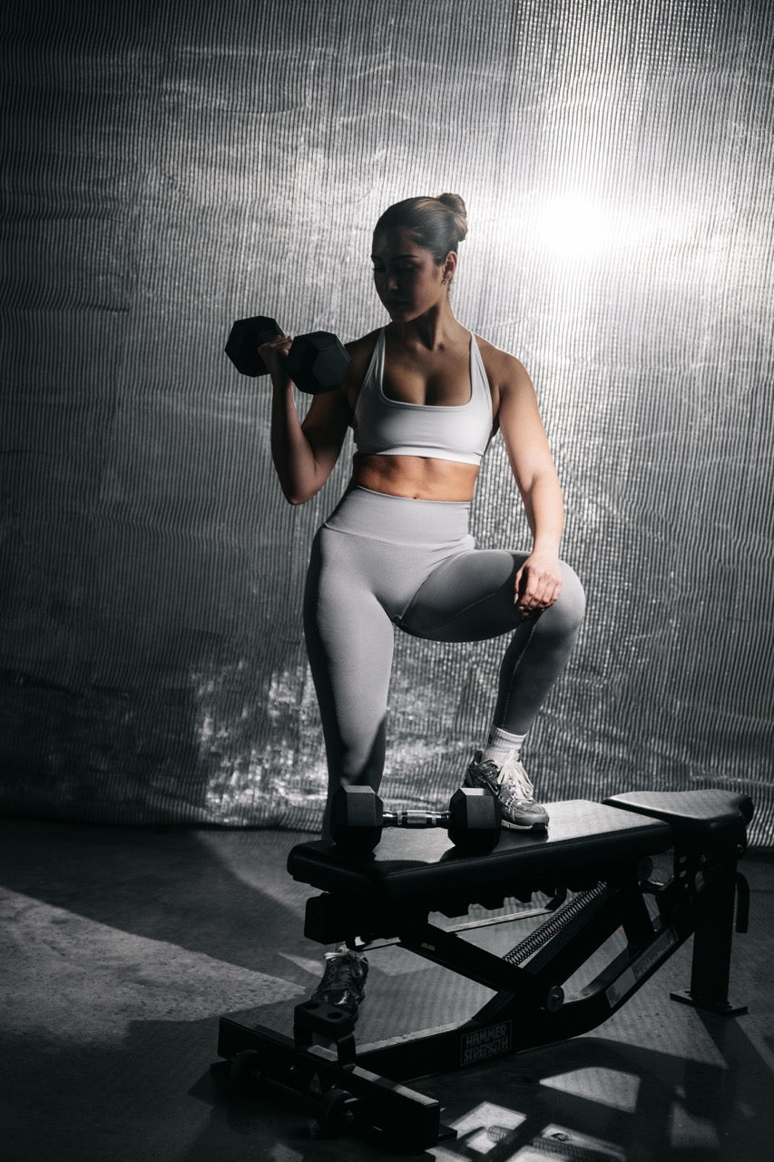 Power Seamless Sports Bra - White