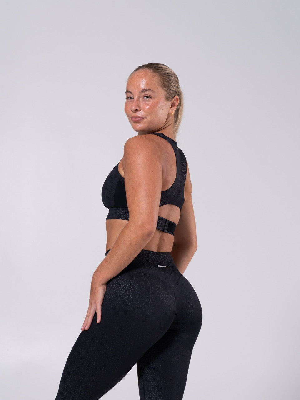 Wicked Zip Sports Bra - Flocked Bossy Print
