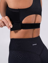 Thumbnail 9 of Wicked Zip Sports Bra - Flocked Bossy Print, 9 of 10