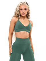Thumbnail 1 of Plunge Seamless Sports Bra - Limon Pepino, 1 of 4