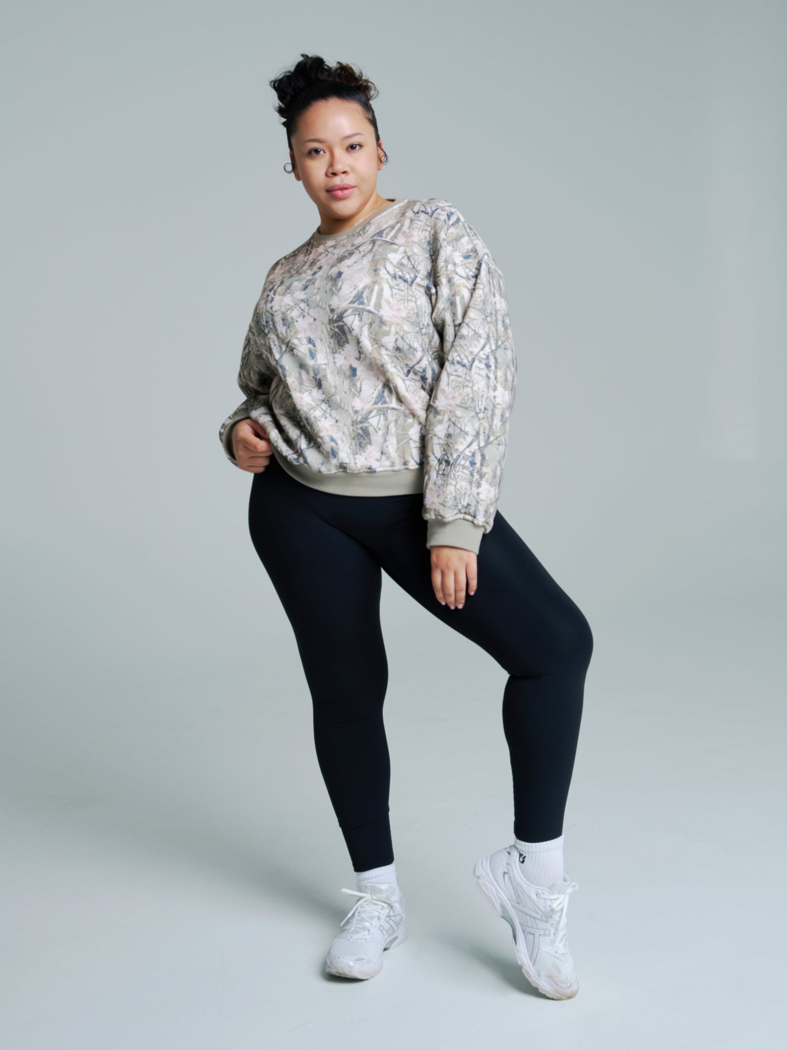 Plush Fleece Crew Pullover - Pink Camo