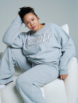 Thumbnail 4 of Plush Fleece Crew Pullover - Heather Grey, 4 of 6