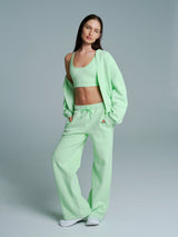 Thumbnail 1 of Plush Fleece Straight Leg Sweat Pant - Honeydew, 1 of 6