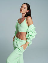 Thumbnail 2 of Plush Fleece Bralette - Honeydew, 2 of 7