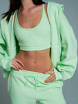 Plush Fleece Bralette - Honeydew