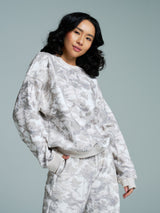 Thumbnail 8 of Plush Fleece Crew Pullover - Snow Camo, 8 of 8
