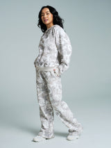 Thumbnail 2 of Plush Fleece Straight Leg Sweat Pant - Snow Camo, 2 of 5