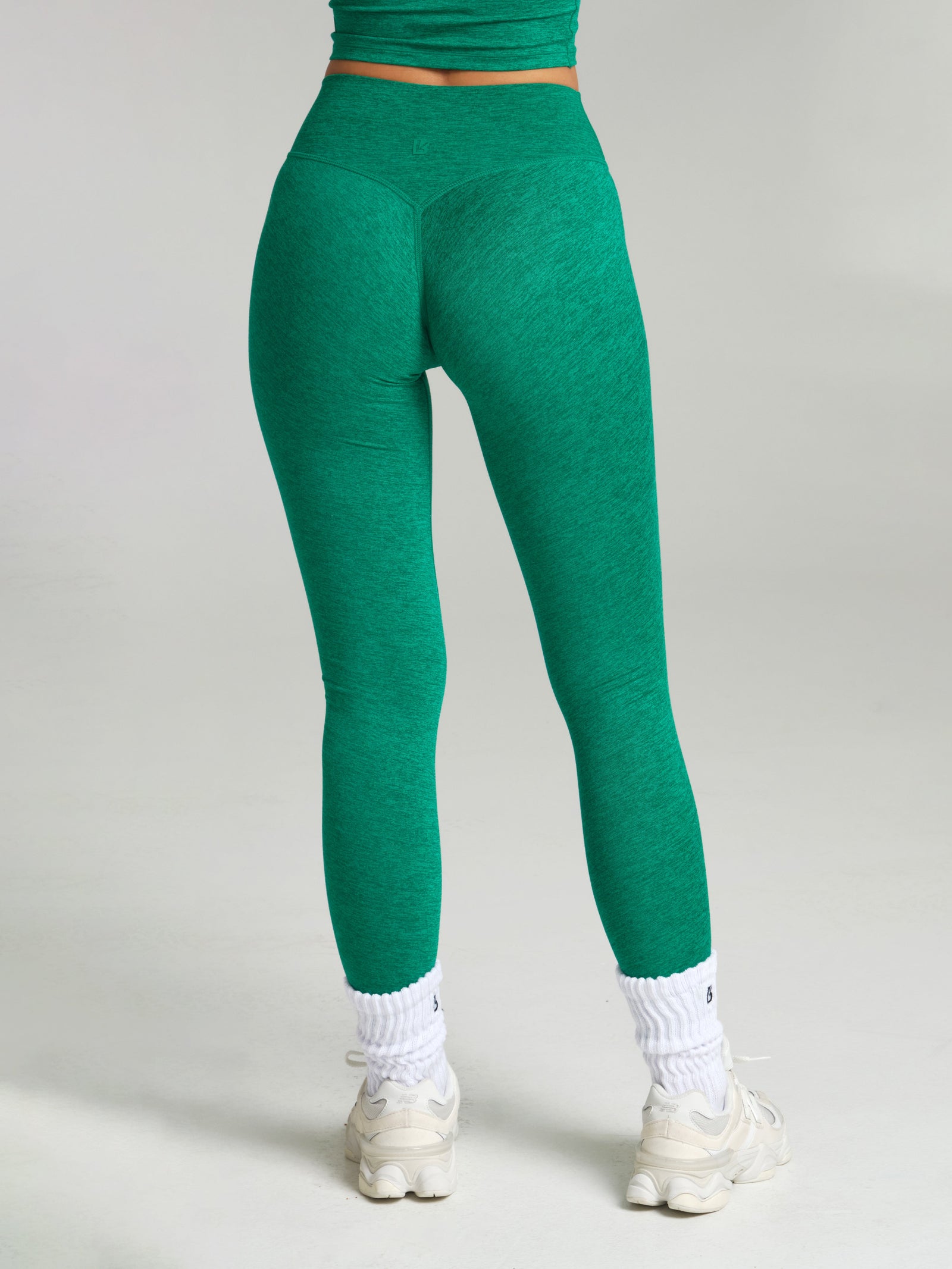 Dream Heathered Legging - Heather Green