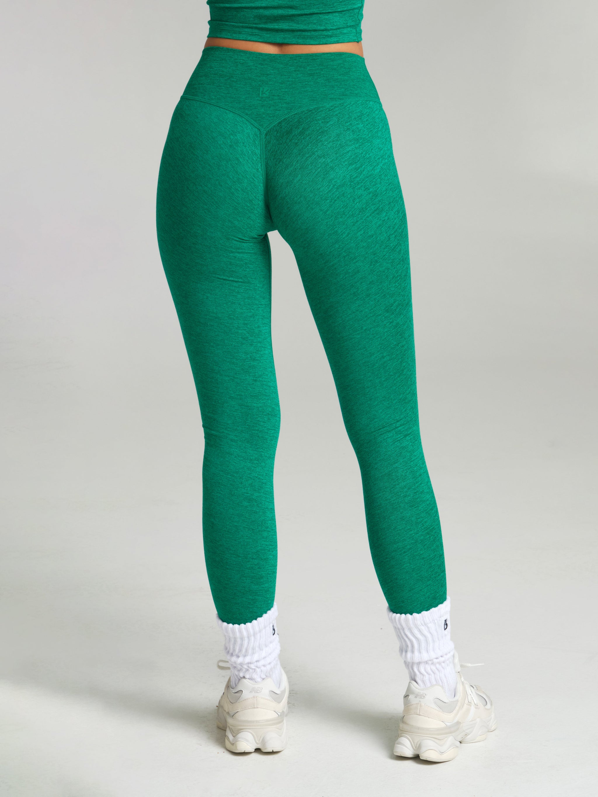 Dream Heathered Legging - Heather Green