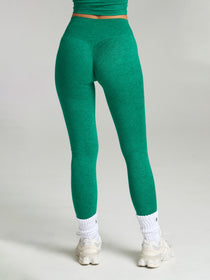 Dream Heathered Legging - Heather Green