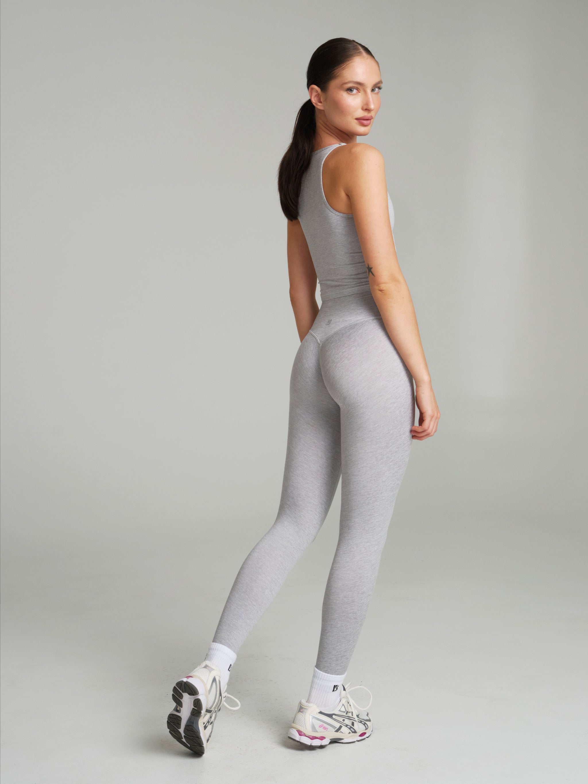 Dream Heathered Legging - Heather Grey