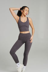 Thumbnail 4 of Dream Heathered Legging - Heather Charcoal, 4 of 6