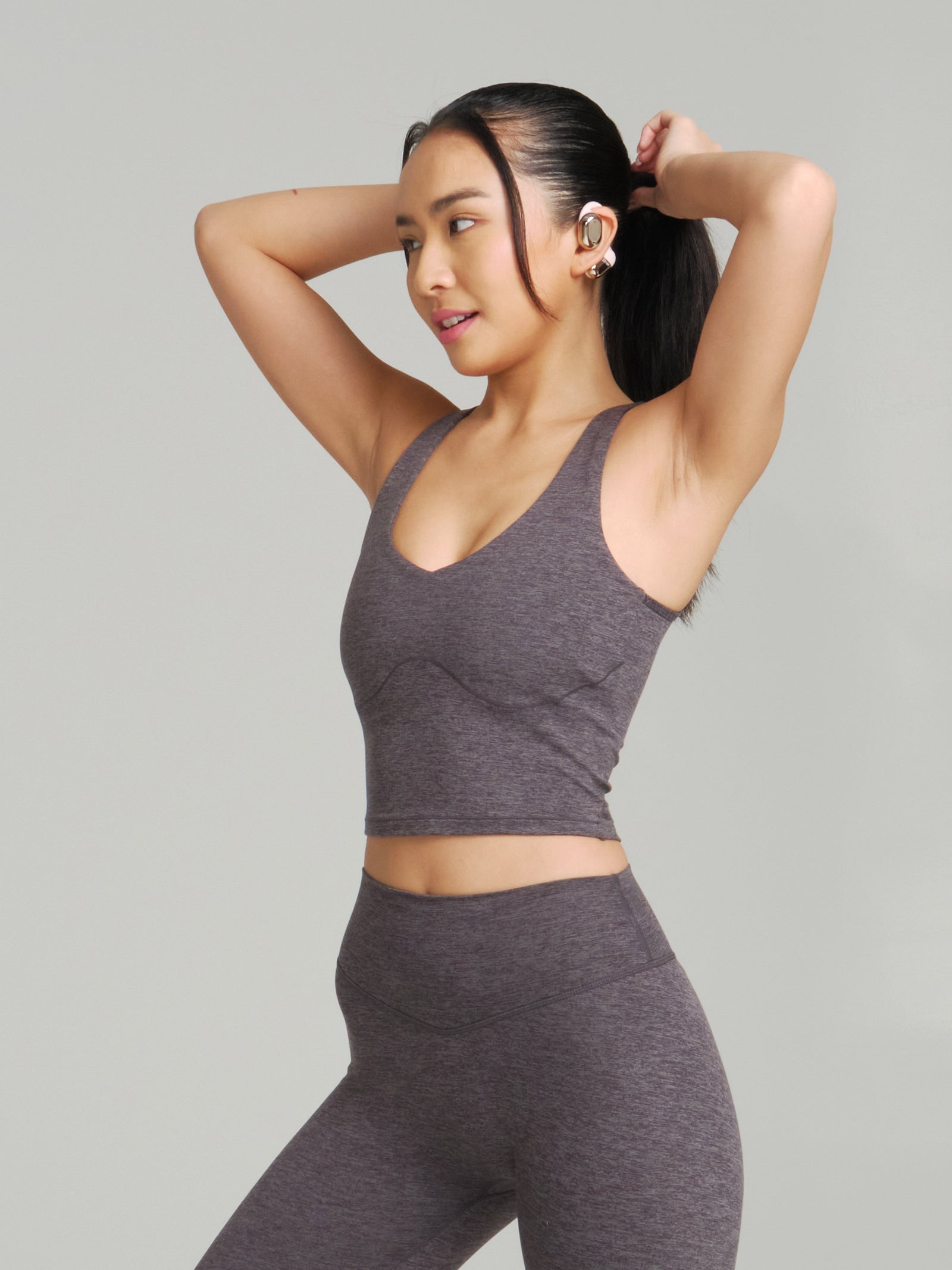 Dream Heather V Neck Tank - Heather Charcoal