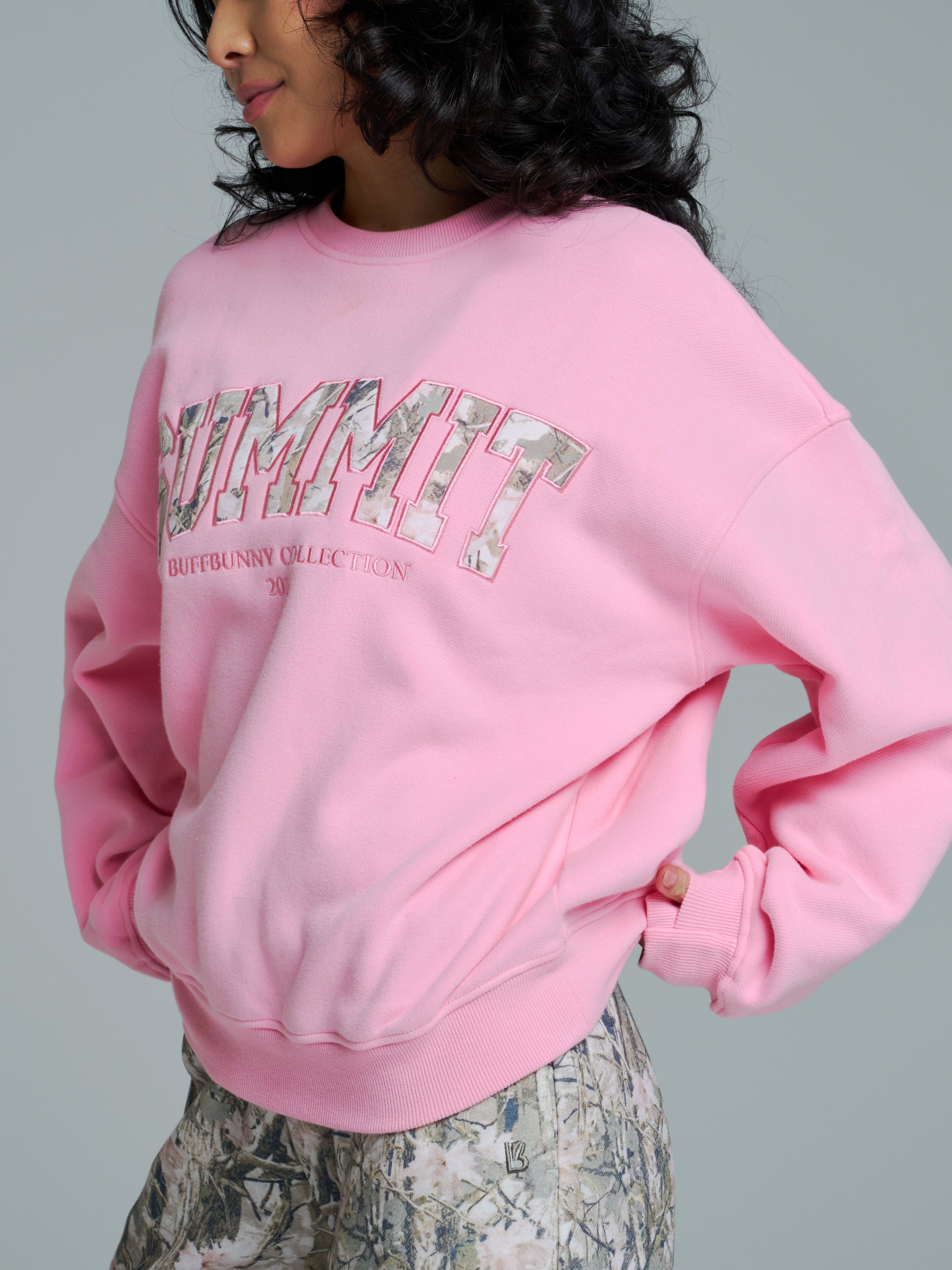 Plush Fleece Crew Pullover - Plastic Pink