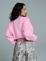 Thumbnail 2 of Plush Fleece Crew Pullover - Plastic Pink, 2 of 7