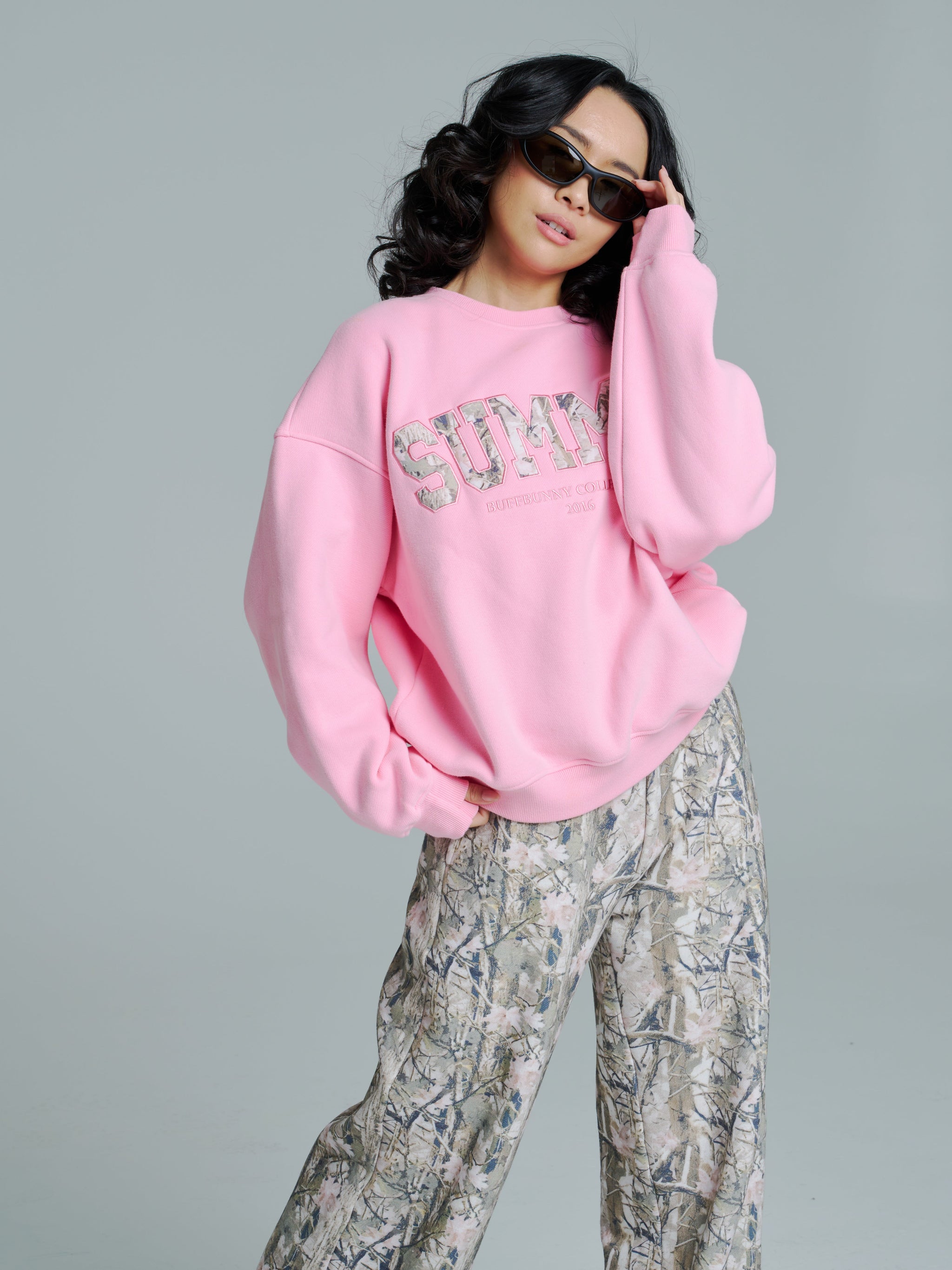 Plush Fleece Crew Pullover - Plastic Pink