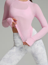 Thumbnail 7 of Base Layer Long Sleeve Waist Top - Plastic Pink, 7 of 8