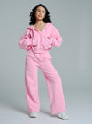 Plush Fleece Straight Leg Sweat Pant - Plastic Pink