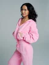 Thumbnail 6 of Plush Fleece Zip Hoodie - Plastic Pink, 6 of 6