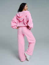 Thumbnail 3 of Plush Fleece Zip Hoodie - Plastic Pink, 3 of 6