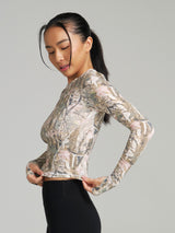 Thumbnail 2 of Halo Long Sleeve Baby Tee - Pink Camo, 2 of 9