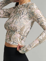 Thumbnail 1 of Halo Long Sleeve Baby Tee - Pink Camo, 1 of 9