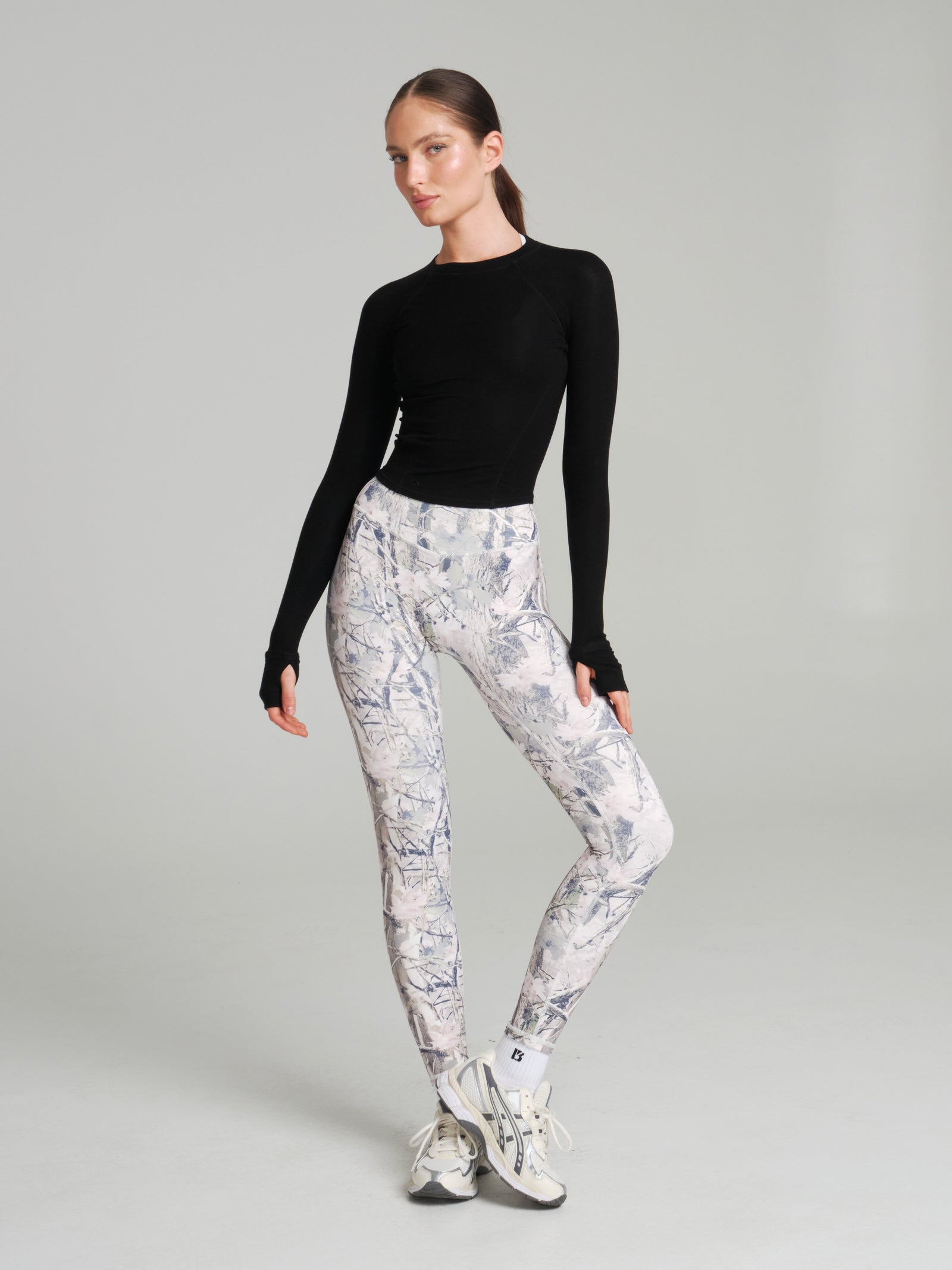 Base Layer Long Sleeve Waist Top - Onyx Black