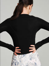 Thumbnail 7 of Base Layer Long Sleeve Waist Top - Onyx Black, 7 of 7