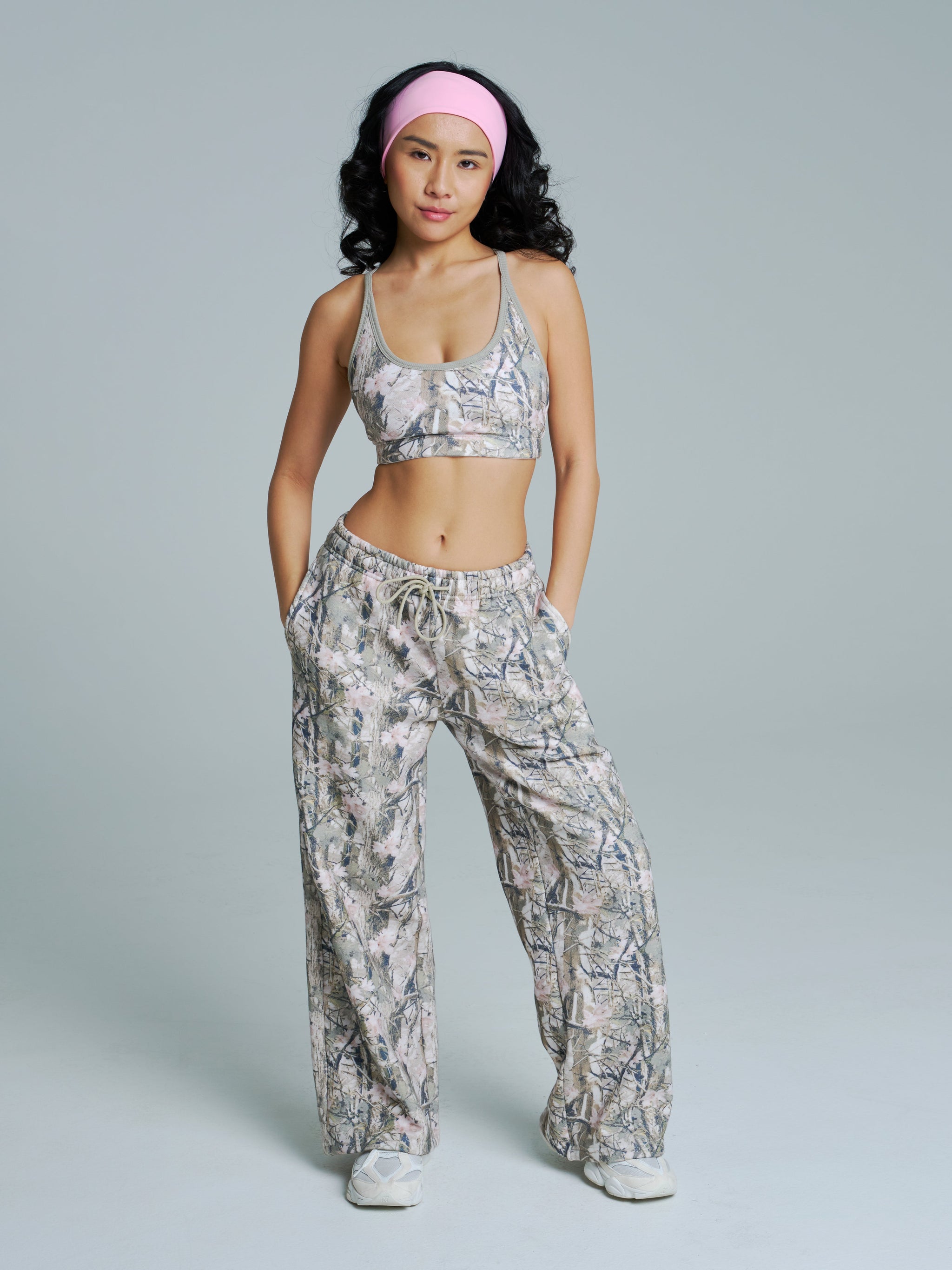 Plush Fleece Bralette - Pink Camo