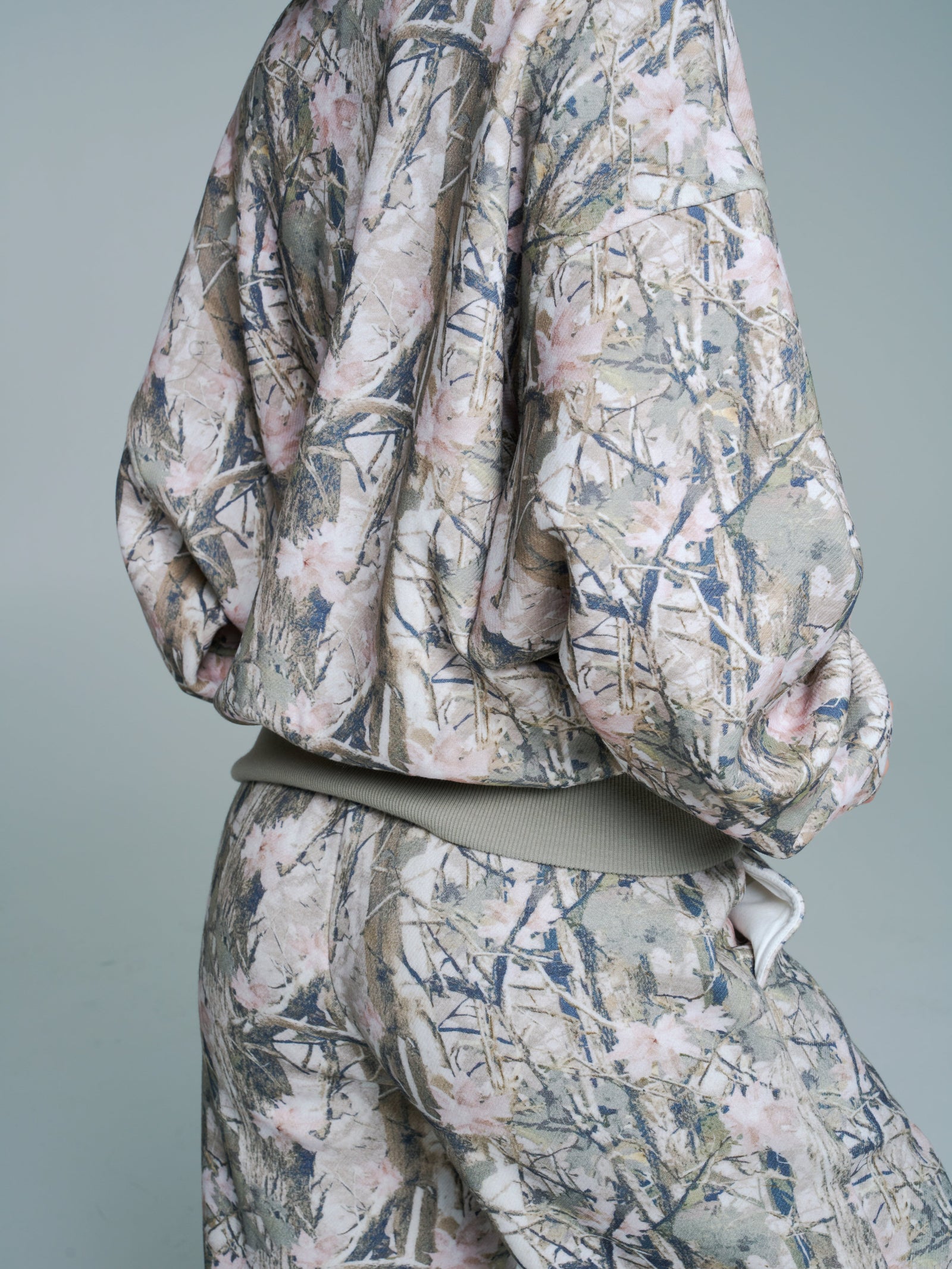 Plush Fleece Crew Pullover - Pink Camo