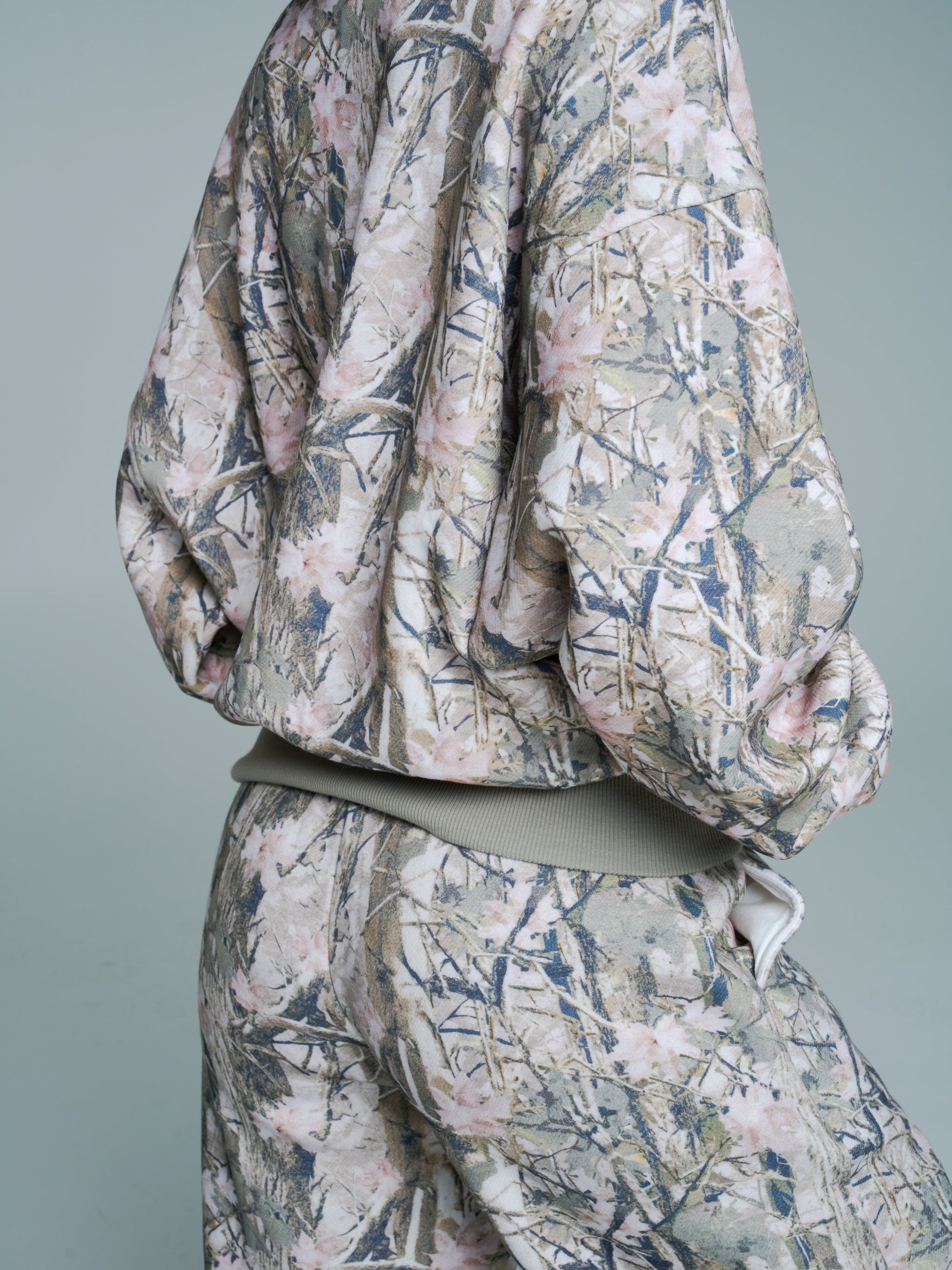 Plush Fleece Crew Pullover - Pink Camo