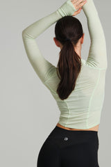 Thumbnail 2 of Base Layer Long Sleeve Waist Top - Honeydew, 2 of 4