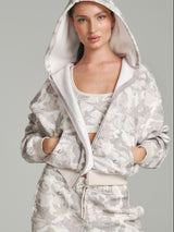 Thumbnail 3 of Plush Fleece Zip Hoodie - Snow Camo, 3 of 5